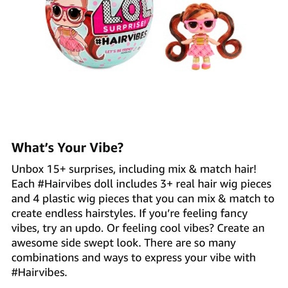 L.O.L. Surprise! Hairvibes Dolls with 15 Surprises & Mix & Match Hairpieces - Picture 3 of 5
